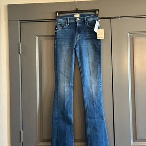 MOTHER Flare Jeans in Deep Blue